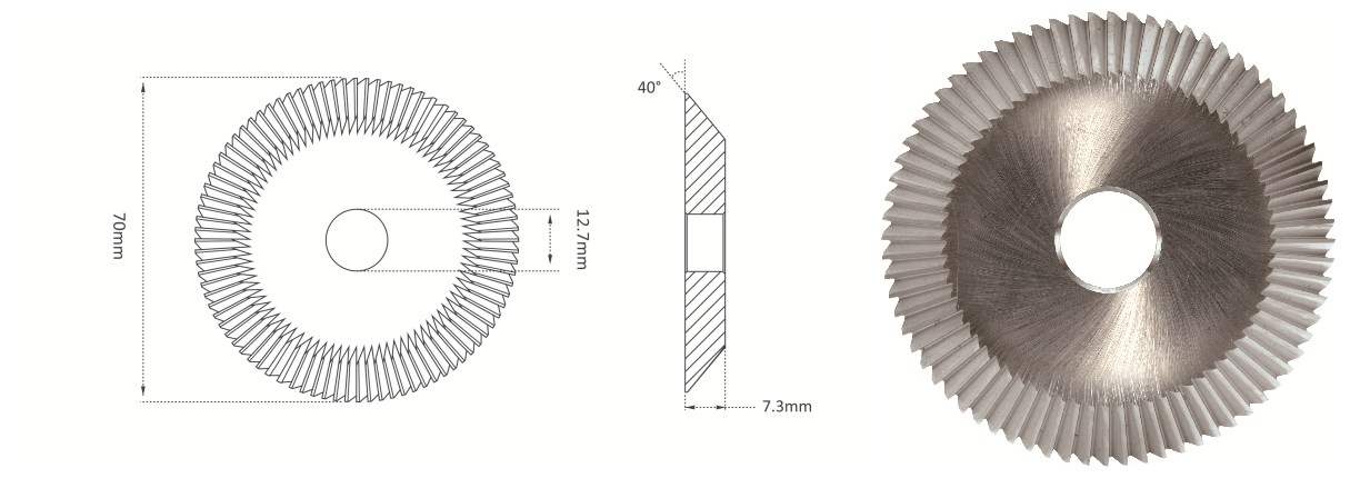 φ70x7.3xφ12.7x40°