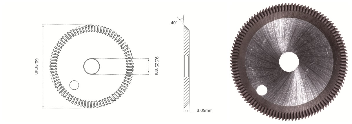 φ60.4x3.05xφ9.525x40°