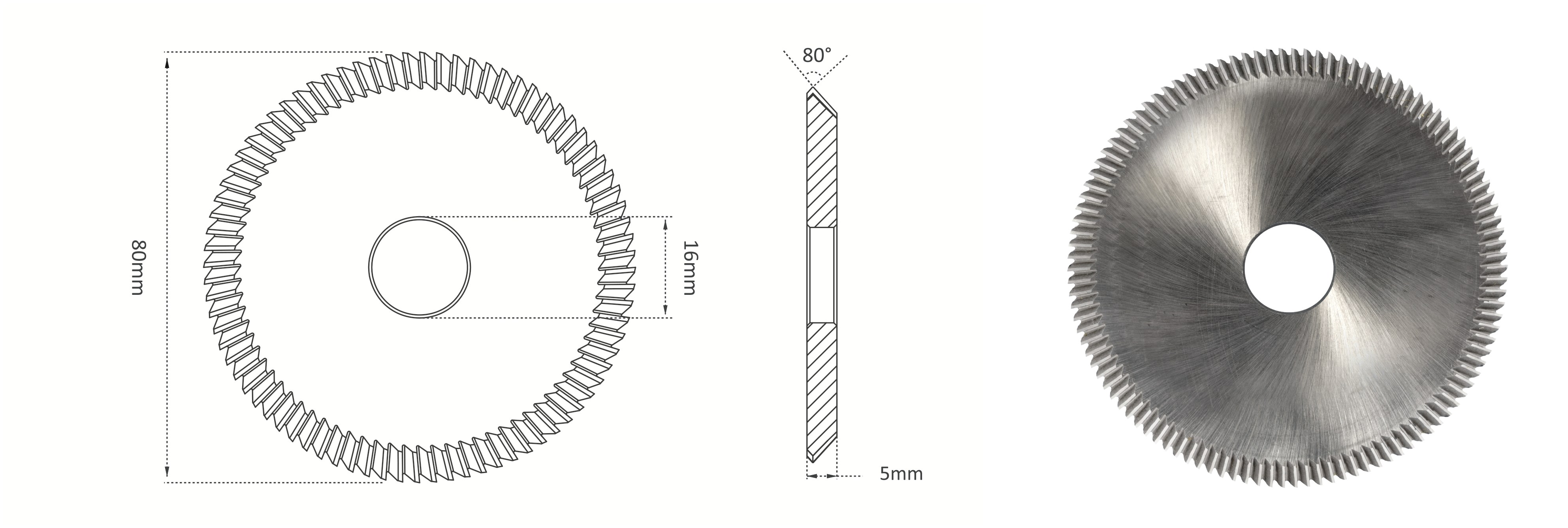 φ80x5xφ16x80°-0.5