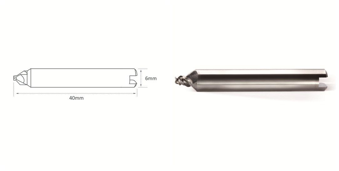 solid carbide end mill cutter with chamfer