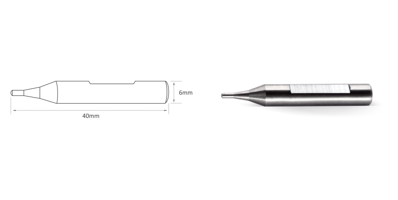 solid carbide smooth and low drag tracer point