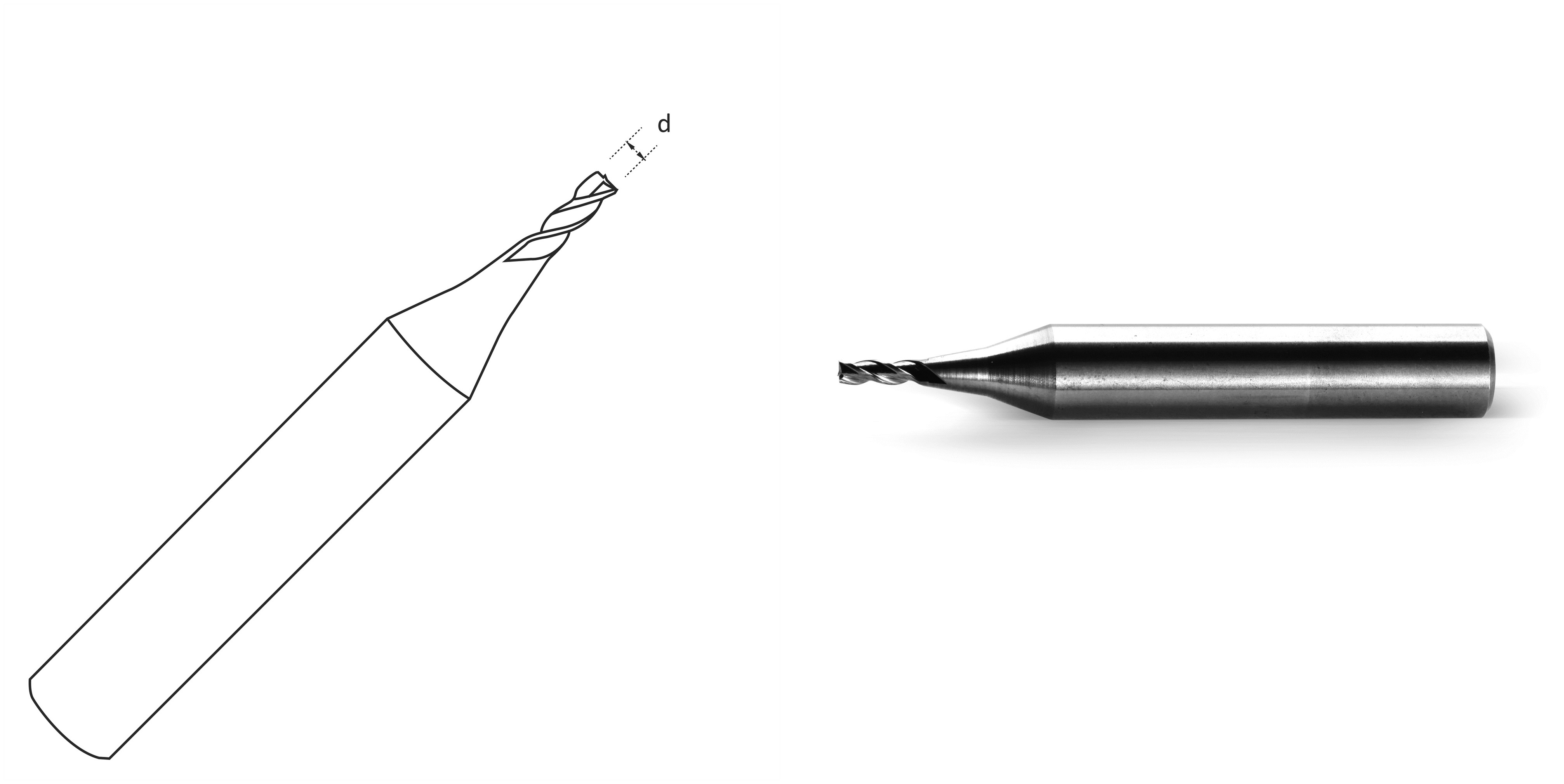 solid carbide end mill cutter and tracer point for 3D laser key products