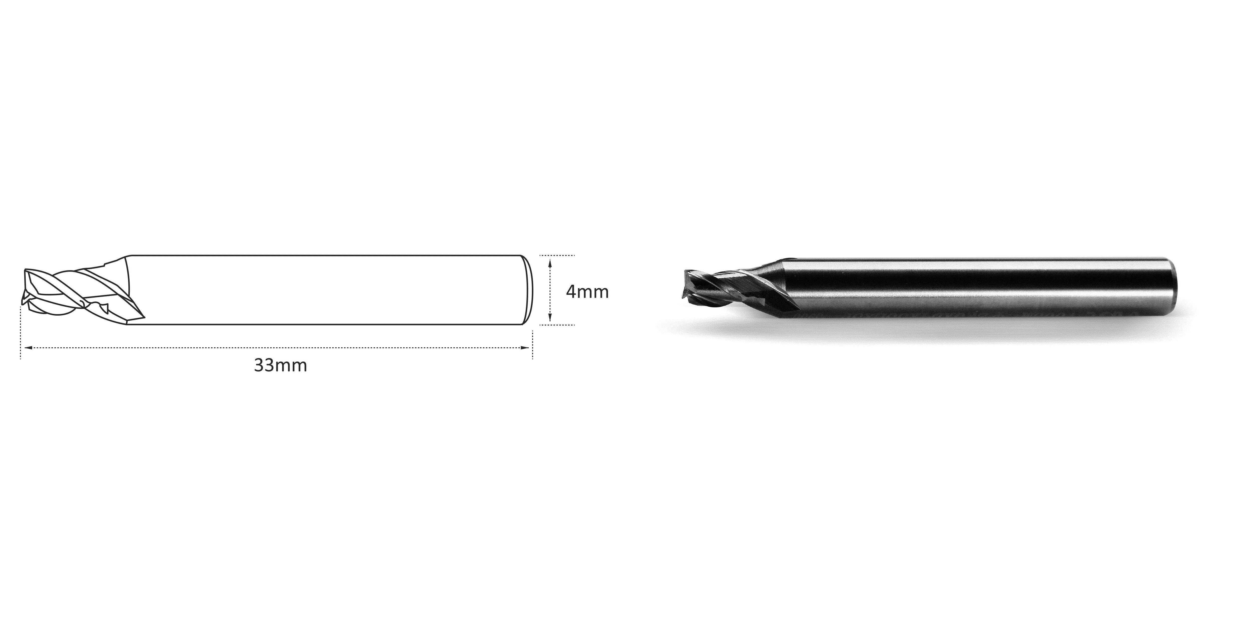 solid carbide end mill cutter for ninja